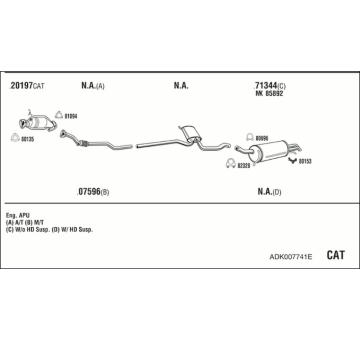 Výfukový systém WALKER ADK007741E