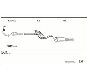 Výfukový systém WALKER ADK008886A