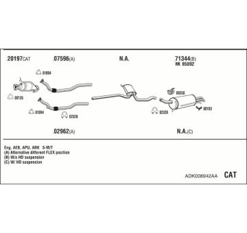 Výfukový systém WALKER ADK008942AA