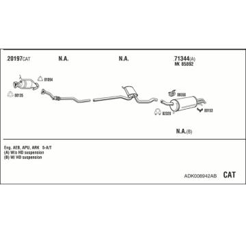 Výfukový systém WALKER ADK008942AB