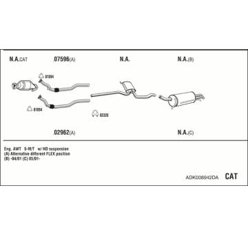 Výfukový systém WALKER ADK008942DA