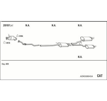 Výfukový systém WALKER ADK008945A