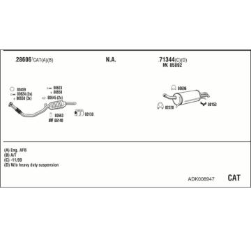 Výfukový systém WALKER ADK008947