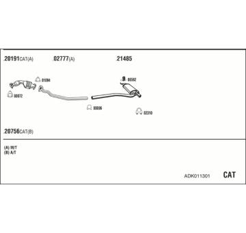 Výfukový systém WALKER ADK011301