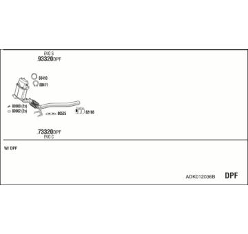 Výfukový systém WALKER ADK012036B