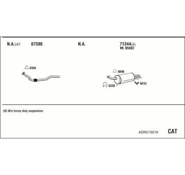 Výfukový systém WALKER ADK013019