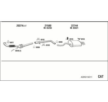 Výfukový systém WALKER ADK015011