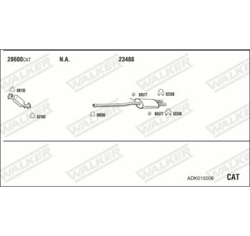 Výfukový systém WALKER ADK015506