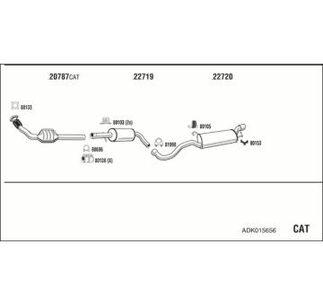 Výfukový systém WALKER ADK015656