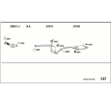 Výfukový systém WALKER ADK016049