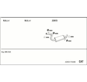 Výfukový systém WALKER ADK017009B