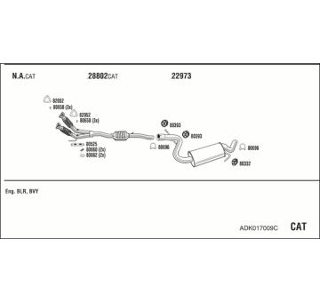 Výfukový systém WALKER ADK017009C