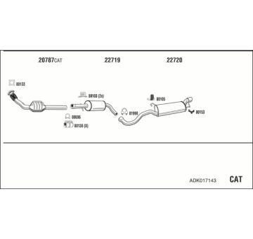 Výfukový systém WALKER ADK017143