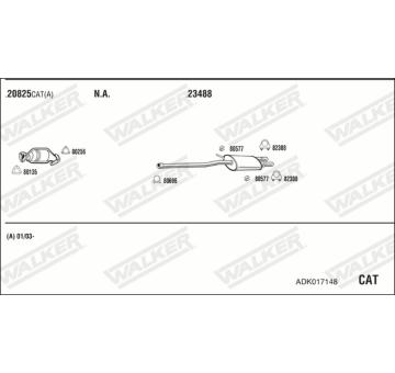 Výfukový systém WALKER ADK017148