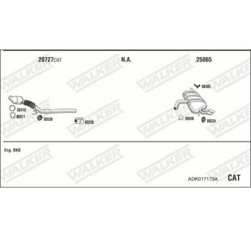 Výfukový systém WALKER ADK017173A
