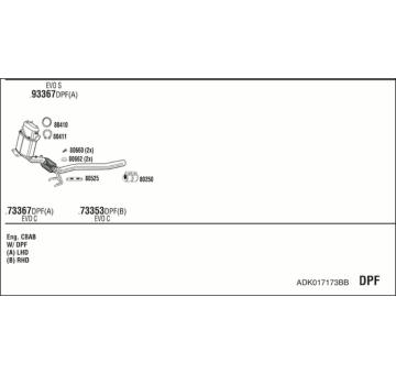Výfukový systém WALKER ADK017173BB