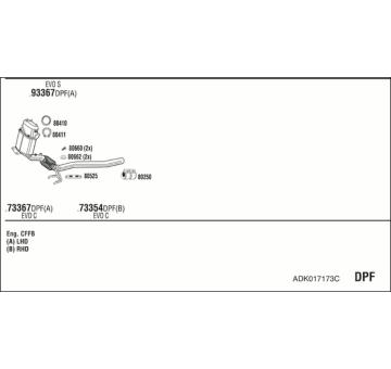 Výfukový systém WALKER ADK017173C