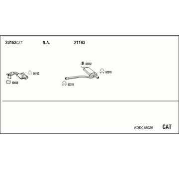 Výfukový systém WALKER ADK018026