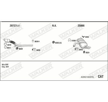 Výfukový systém WALKER ADK018357A