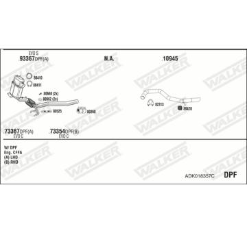 Výfukový systém WALKER ADK018357C