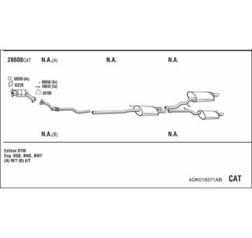 Výfukový systém WALKER ADK018371AB