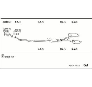 Výfukový systém WALKER ADK018941A