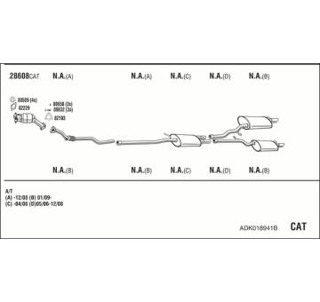 Výfukový systém WALKER ADK018941B