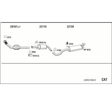 Výfukový systém WALKER ADK018942