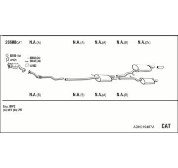 Výfukový systém WALKER ADK019487A