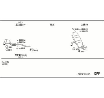 Výfukový systém WALKER ADK019616A