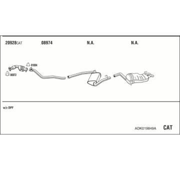 Výfukový systém WALKER ADK019849A