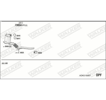 Výfukový systém WALKER ADK019967