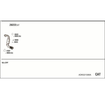 Výfukový systém WALKER ADK021589A