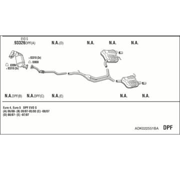 Výfukový systém WALKER ADK022551BA