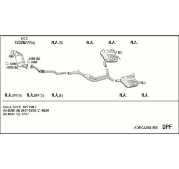 Výfukový systém WALKER ADK022551BB
