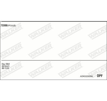 Výfukový systém WALKER ADK022929A