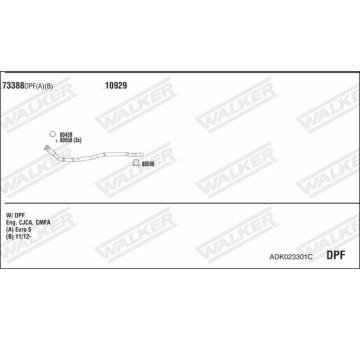 Výfukový systém WALKER ADK023301C