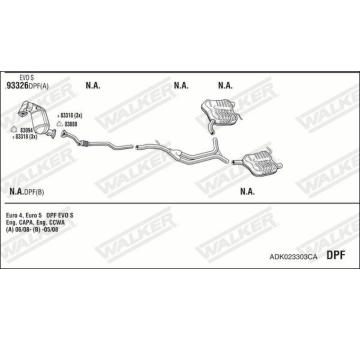 Výfukový systém WALKER ADK023303CA
