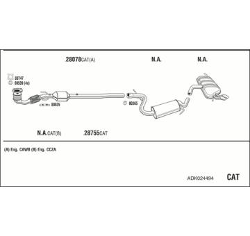 Výfukový systém WALKER ADK024494
