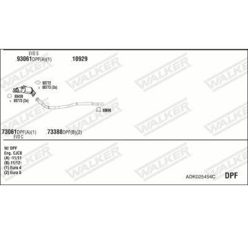 Výfukový systém WALKER ADK025454C
