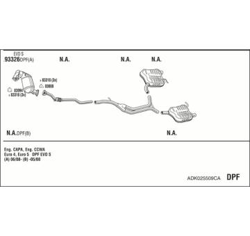 Výfukový systém WALKER ADK025509CA