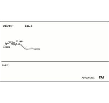Výfukový systém WALKER ADK026548A