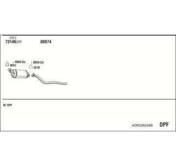 Výfukový systém WALKER ADK026548B