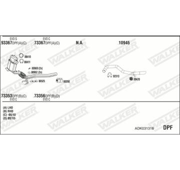 Výfukový systém WALKER ADK031318