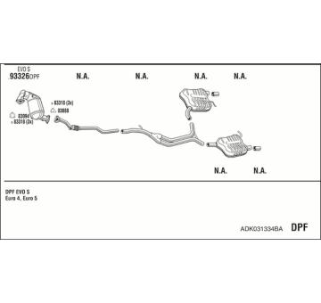 Výfukový systém WALKER ADK031334BA