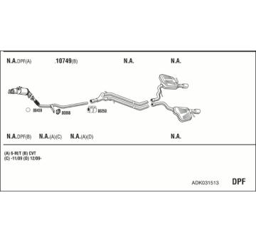 Výfukový systém WALKER ADK031513