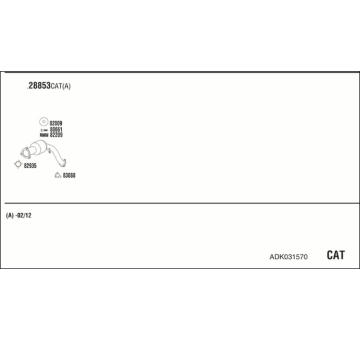 Výfukový systém WALKER ADK031570