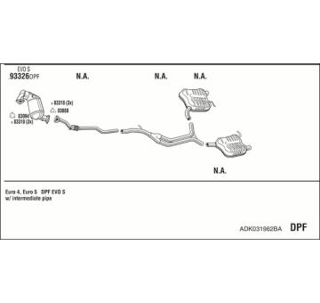 Výfukový systém WALKER ADK031962BA