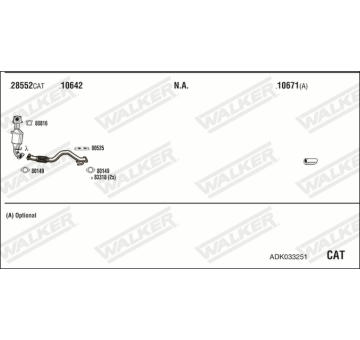 Výfukový systém WALKER ADK033251