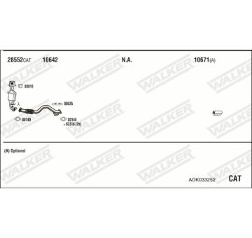Výfukový systém WALKER ADK033252